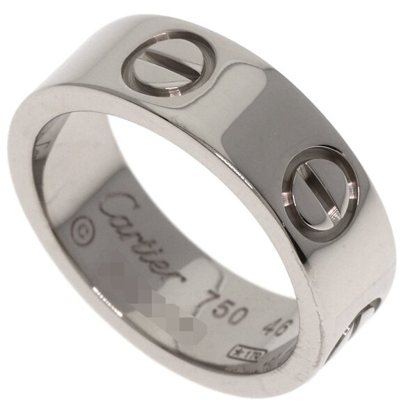 CARTIER 18k White Gold Love Ring #46 - Picture 1 of 9